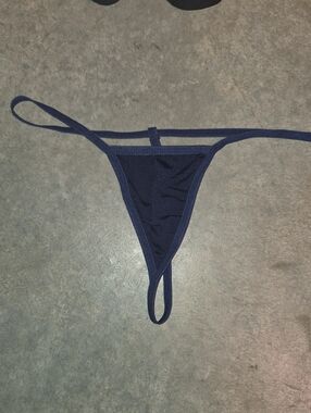 Navy Minimal String Thong Panty - Women's Intimates